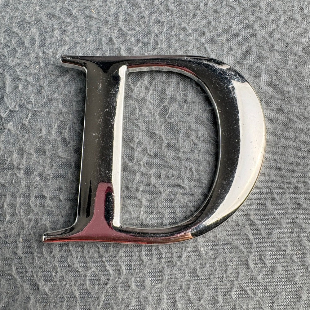 Christian Dior Silver D Logo Charm Replacement Hardware for Handbags